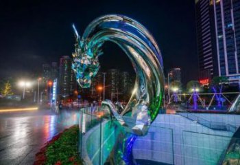 水龍動物雕塑廠家，吐水類型 不銹鋼水龍雕塑生產(chǎn)廠家