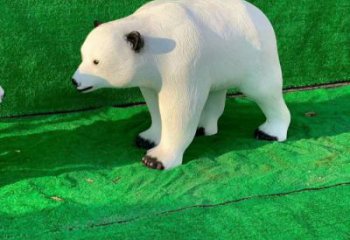 仿真北極熊雕塑廠家 加工白色北極熊雕塑