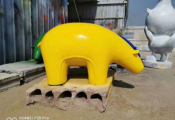 抽象狗熊雕塑廠家 提供不銹鋼抽象動物雕塑