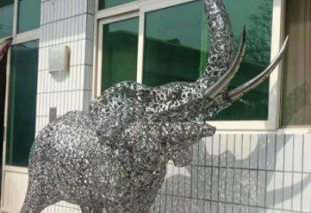 鏤空大象雕塑廠家 花片紋路 制作不銹鋼鏤空大象