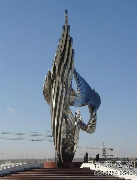 鴛鴦雕塑廠家 提供不銹鋼鴛鴦鳥雕塑廠家