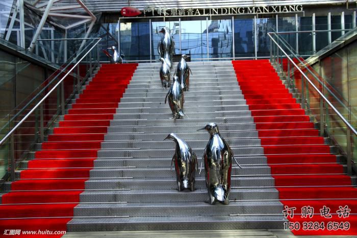 企鵝隊雕塑廠家 動物組合 大型企鵝雕塑制作商