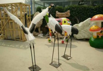 仿真仙鶴雕塑廠家 飛禽小品 戶外仿真仙鶴雕塑規格