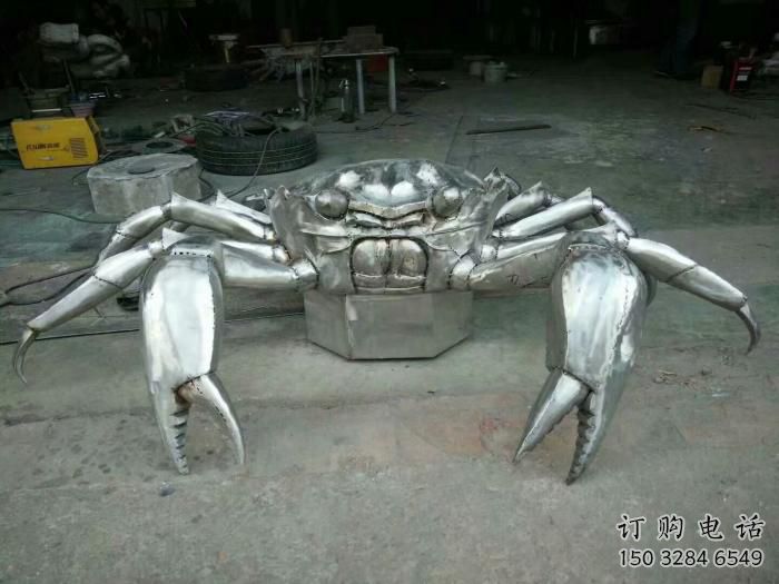 金屬螃蟹雕塑廠家 蟹科屬性 不銹鋼金屬螃蟹雕塑廠