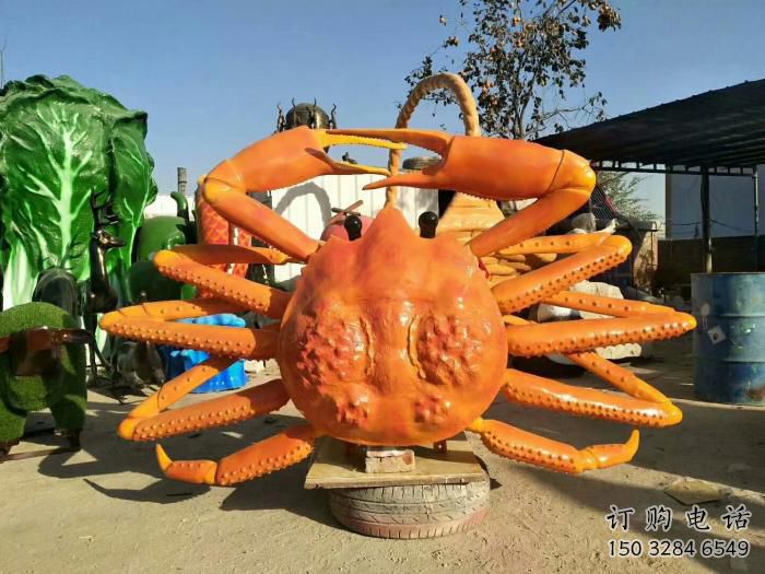 立式螃蟹雕塑廠家 大螃蟹雕塑生產制作公司