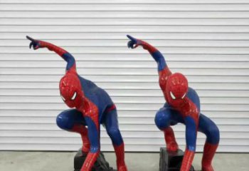 擒拿蜘蛛俠雕塑廠家 姿態各異 彩繪蜘蛛俠雕塑報價