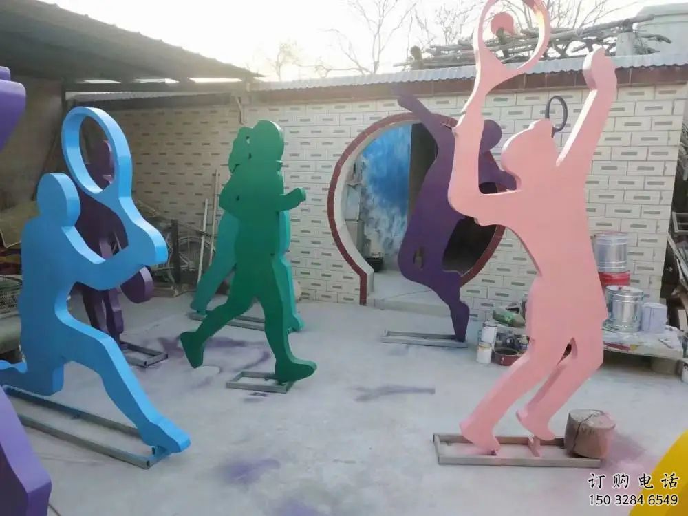 剪影體育人雕塑廠(chǎng)家 不銹鋼剪影人物雕塑