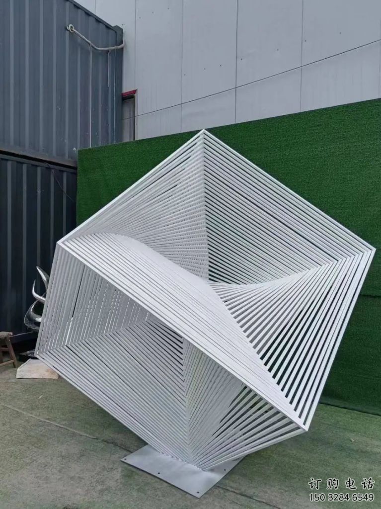 鋼管立方體雕塑廠家 不銹鋼鋼管立方體雕塑