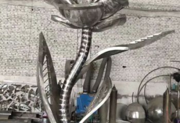 玫瑰花雕塑 鏡面植物雕塑 不銹鋼鏡面玫瑰花雕塑廠家