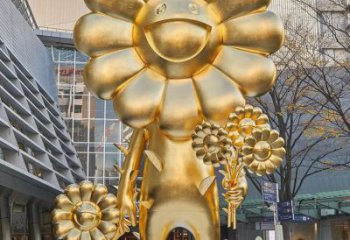 太陽(yáng)花雕塑廠家 電鍍植物擺件 不銹鋼電鍍太陽(yáng)花雕塑