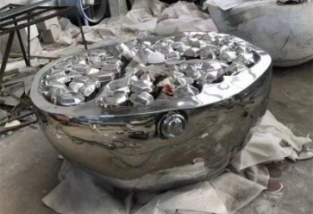 石榴雕塑廠家 金屬水果雕塑 不銹鋼石榴雕塑廠家