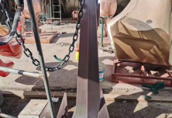 船舵雕塑廠家 棱面結構設計 不銹鋼船舵雕塑制作