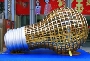 電燈泡雕塑 夢想主題雕塑 不銹鋼電燈泡雕塑廠家