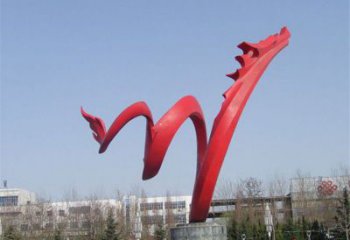 飛龍雕塑 烤漆動物小品 戶外不銹鋼抽象飛龍雕塑廠家