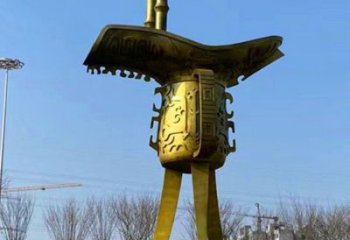 酒尊雕塑 廣場景觀小品 烤漆不銹鋼酒尊雕塑廠家