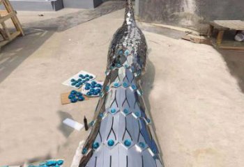 孔雀雕塑 鏡面彩繪擺件  戶外不銹鋼孔雀雕塑廠家