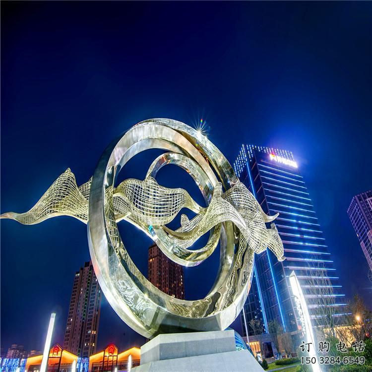 圓環雕塑  幾何異形擺件 庭院圓環雕塑廠家