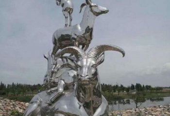 鏡面山羊雕塑廠家 風(fēng)景區(qū)中式小品 戶外仿真山羊雕塑