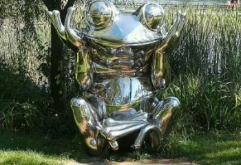 鏡面青蛙雕塑 風景區(qū)草地小品 中式鏡面青蛙雕塑廠家