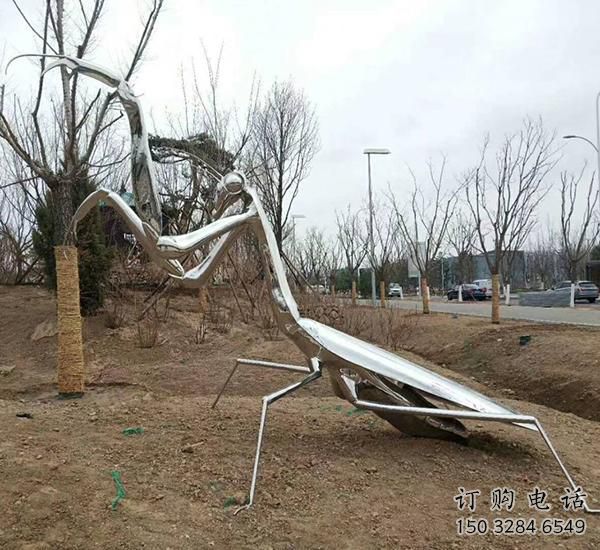 中式螳螂雕塑 公園草地小品 戶外中式螳螂雕塑廠家