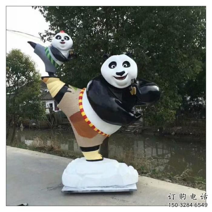 園林熊貓雕塑廠家 大型公園擺件 街道戶外熊貓雕塑