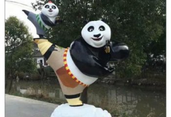 園林熊貓雕塑廠家 大型公園擺件 街道戶外熊貓雕塑