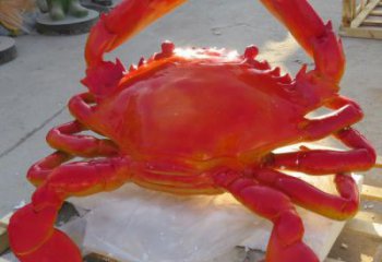 餐飲店螃蟹雕塑廠家 創意鋼管小品 戶外異形螃蟹雕塑