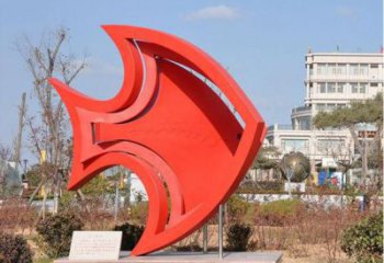 烤漆小魚雕塑廠家 海洋賓館擺件 公園剪影小魚雕塑