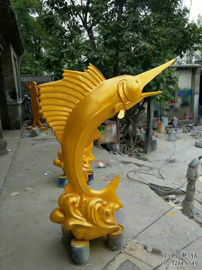 戶外魚兒雕塑廠家 海洋賓館小品 酒店仿真魚兒雕塑