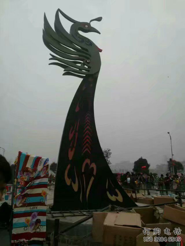 戶外龍鳳雕塑廠家 戶外賓館小品 酒店烤漆龍鳳雕塑