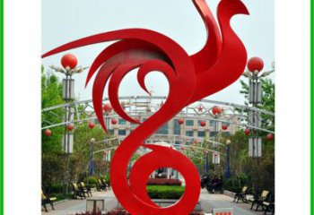 噴漆龍鳳雕塑廠家 卡通廣場小品 大型公園龍鳳雕塑