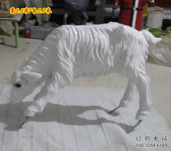 幼兒園山羊雕塑廠家 卡通噴漆小品 室內(nèi)異形山羊雕塑