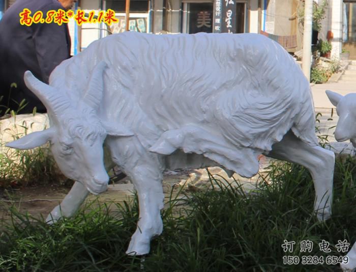 風景區山羊雕塑廠家 中式室內擺件 戶外仿真山羊雕塑