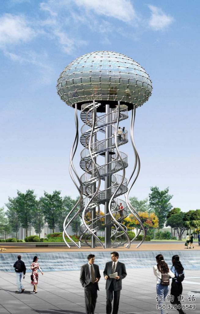 商業街水母雕塑廠家 大型廣場擺件 步行街異形水母雕塑