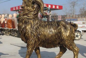 公園山羊雕塑廠家 中式彩繪小品 風(fēng)景區(qū)仿古山羊雕塑