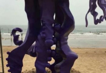 異形水母雕塑廠家 海洋異形擺件 公園拉絲水母雕塑