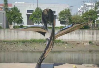 啞光飛鷹雕塑廠家 大型創意擺件 風景區抽象飛鷹雕塑