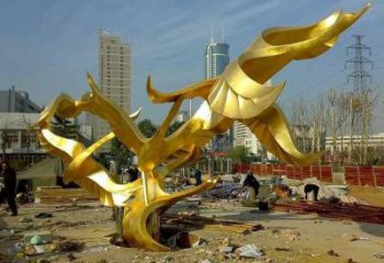 公園海燕雕塑廠家 中式鍍金小品 風景區仿真海燕雕塑