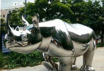 草地犀牛雕塑廠家 海洋異形小品 室內異形犀牛雕塑