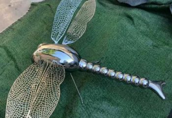 異形蜻蜓雕塑廠家 抽象異形擺件 酒店拉絲蜻蜓雕塑