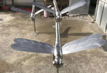 啞光蜻蜓雕塑廠家 大型現代擺件 風景區仿真蜻蜓雕塑