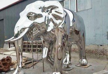 鏡面大象雕塑廠家 現(xiàn)代公園擺件 游樂場(chǎng)異形大象雕塑