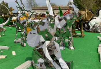 切面大象雕塑廠家 現(xiàn)代抽象擺件 商場(chǎng)切面大象雕塑