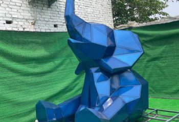 噴漆大象雕塑廠家 卡通廣場小品 草地切面大象雕塑