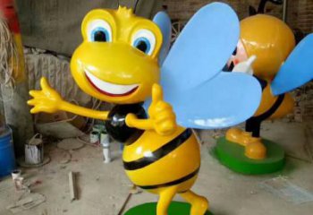 游樂場(chǎng)蜜蜂雕塑廠家 戶外抽象擺件 住宅小區(qū)彩繪蜜蜂雕塑