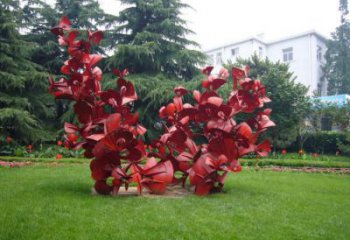 幾何彩蝶雕塑廠家 中式戶外擺件 草地仿真彩蝶雕塑