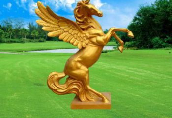 別墅區天馬雕塑廠家 卡通噴漆小品 農村抽象天馬雕塑