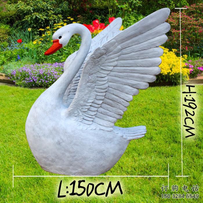 游樂場鵝雕塑廠家 公園草地?cái)[件 住宅小區(qū)仿真鵝雕塑