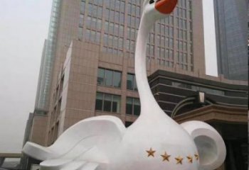 仿真鵝雕塑廠家 大型仿真擺件 公園噴漆鵝雕塑