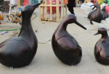 抽象鵝雕塑廠家 創意村口擺件 戶外大型鵝雕塑